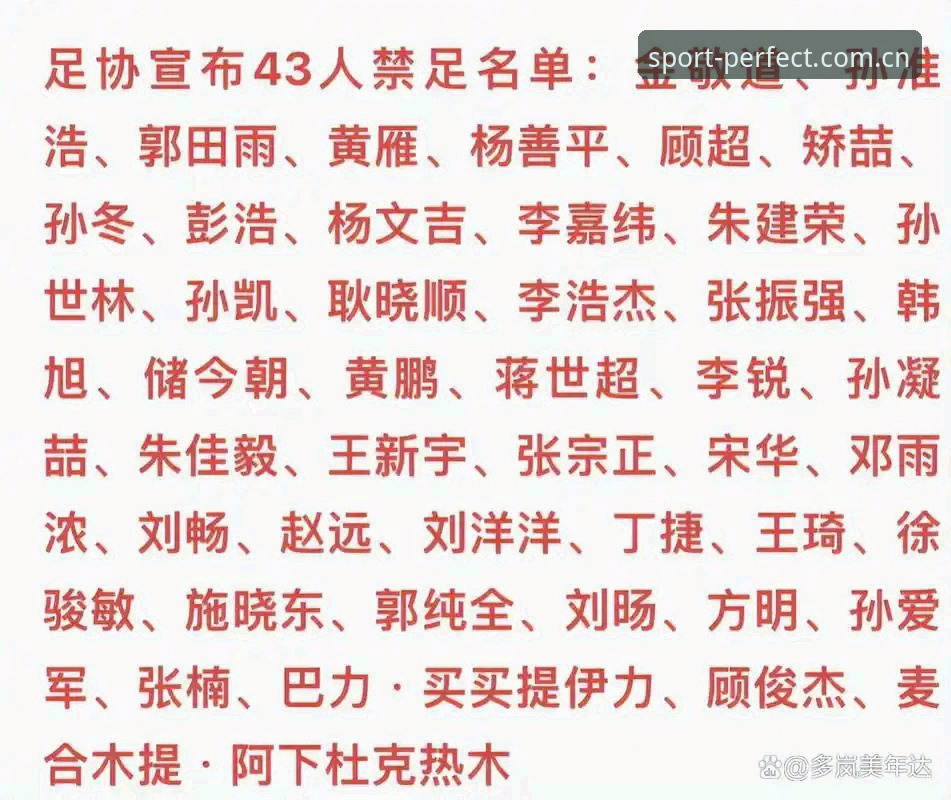 中国足协第三批禁足名单详解：17人终身禁足，48人遭重罚